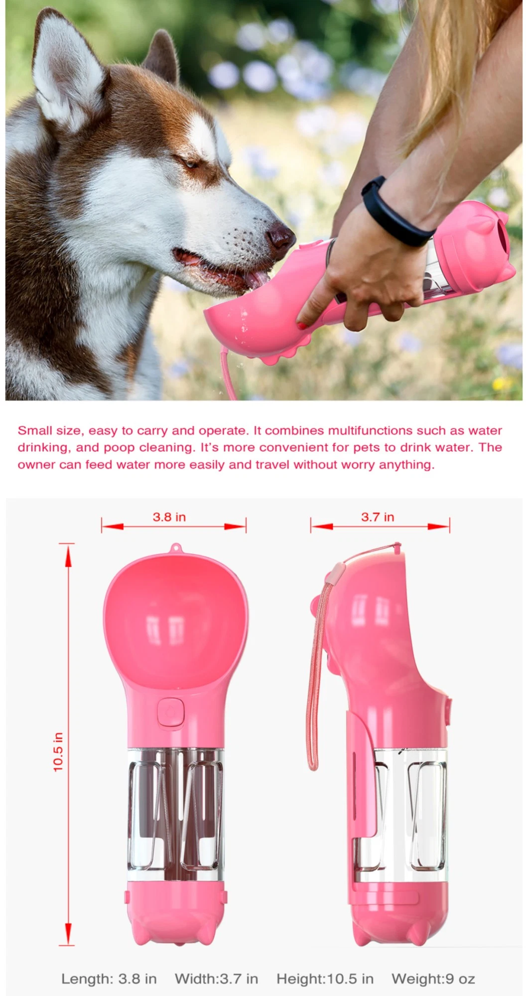 Water Bottle Pet Dog Water Bottle Pet Food Container Bowls