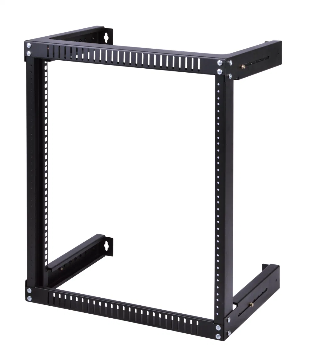 6u Cold Rolled Steel Wall Mount Open Rack Eia 19&prime;&prime; Outdoor Frame