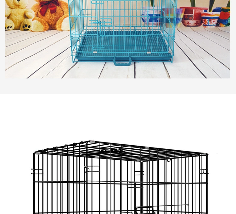 Foldable Double Door Pet House Cat Dog Cage