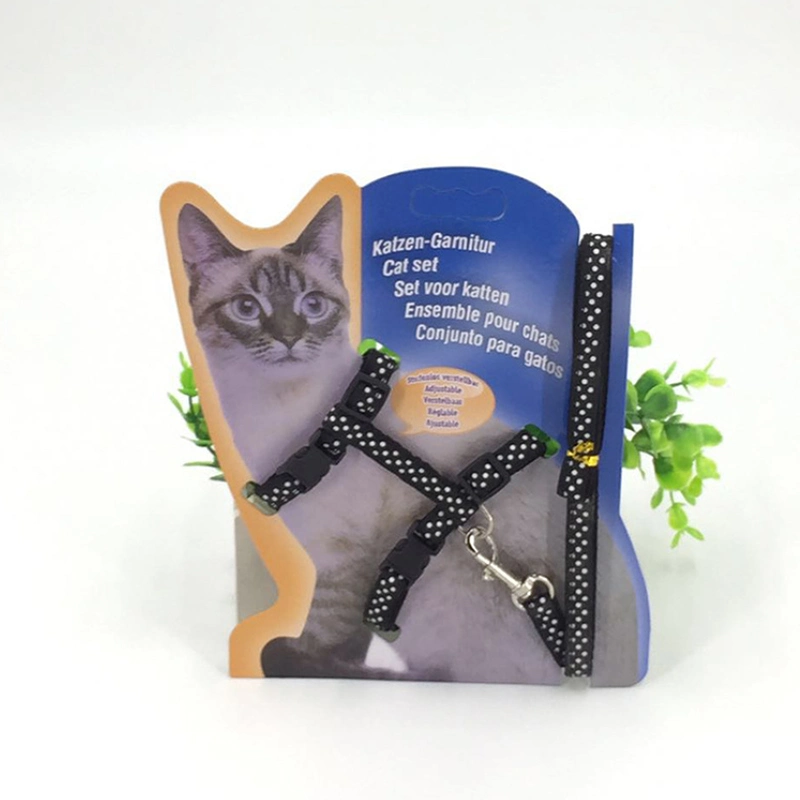 Adjustable Wholesale Pet Cat Collar for Cats Cozy Nylon Rabbit Kitten Harness Leash Set