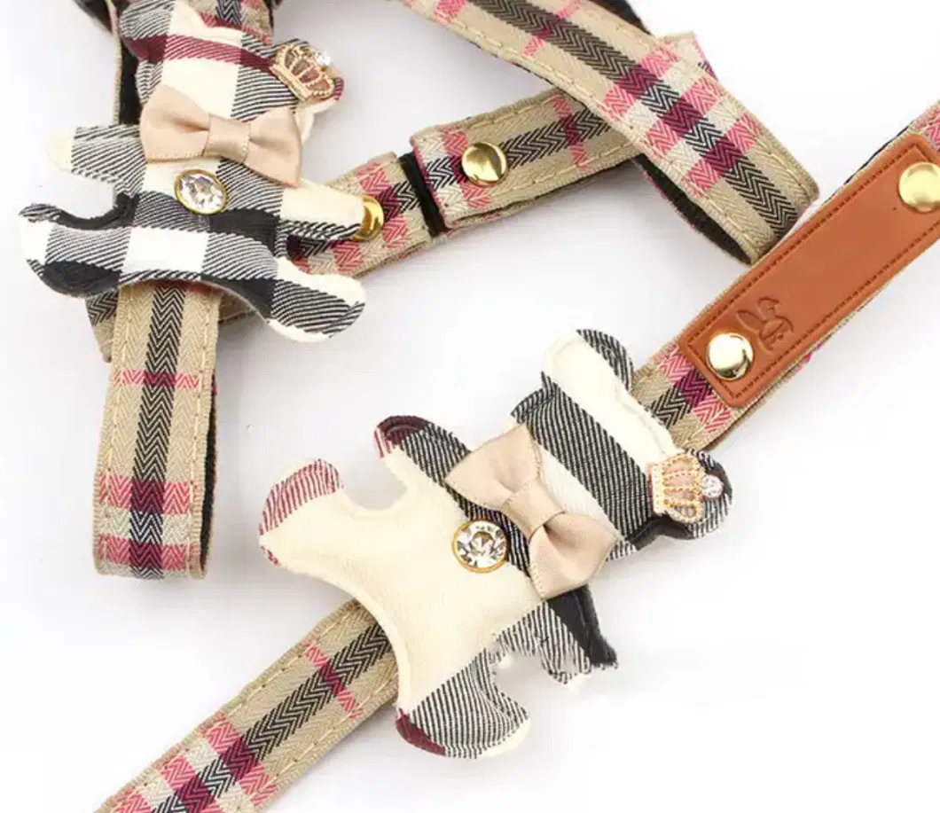 New British Style Pet Dog Harness Leash Set, Pet Dog Harness and Leash for Puppy, professional Supplier for Pet Dog Products