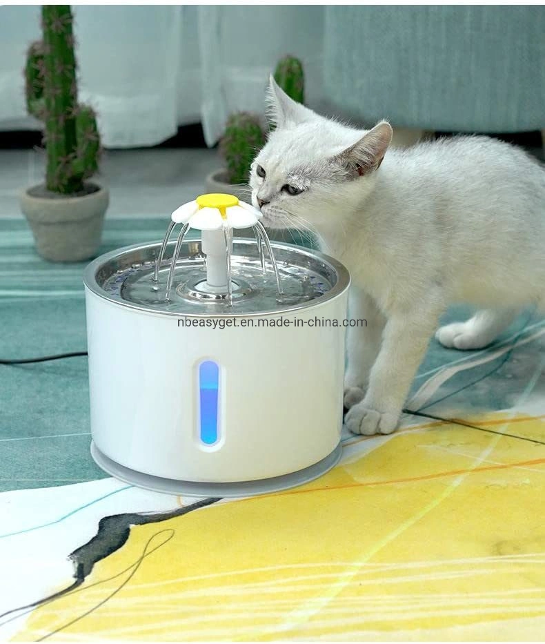 LED Pet Fountain, LED 81oz/2.4L Automatic Fountain/Water Dispenser for Cats, Dogs Esg13953