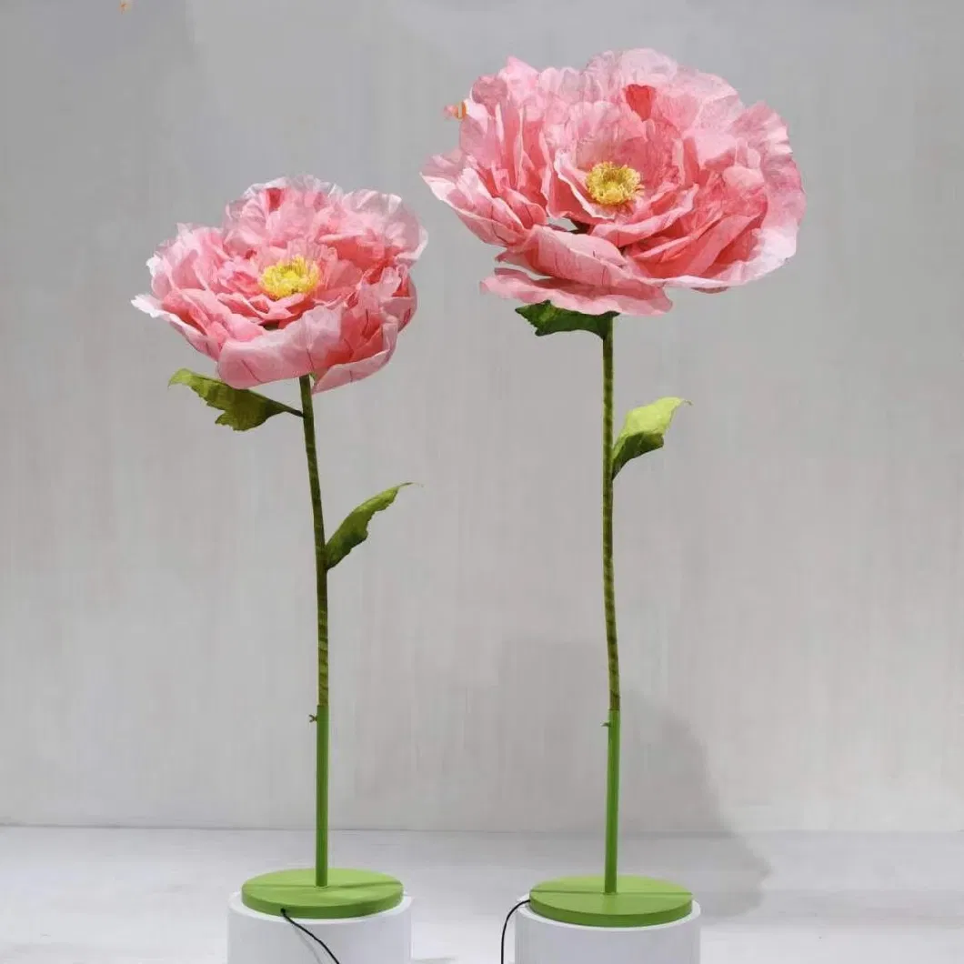 Moving Artificial Flowers Decorative Mall Wedding Garden 5 Star Hotel Open and Close Flowers Peony Flowers Artificial Flower Home Decoration