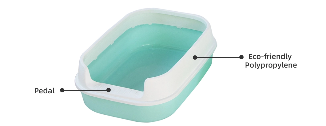 Factory Durable Cat Litter Tray Sandbox Plastic Semi-Closed Large Space Anti-Splash Cat Litter Box