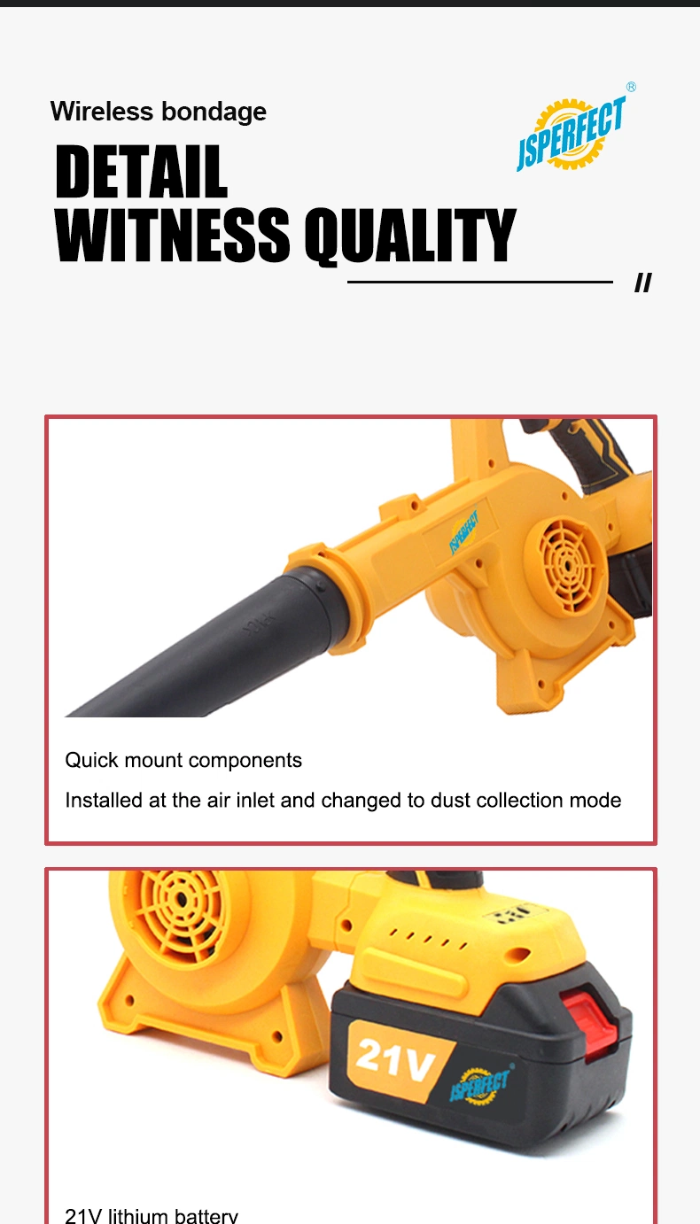 Power Tools 21V Lithium Battery Brushless Garden Machines Cordless Battery Leaf Blower