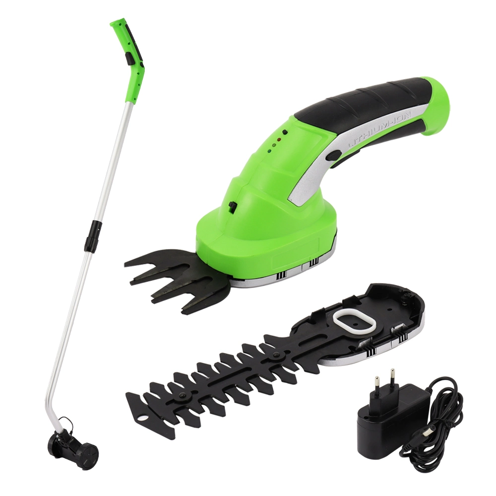 7.2V Hedge Trimmer Electric Cordless Grass Trimmer Garden Tools 2 in 1 Lithium Battery Powered