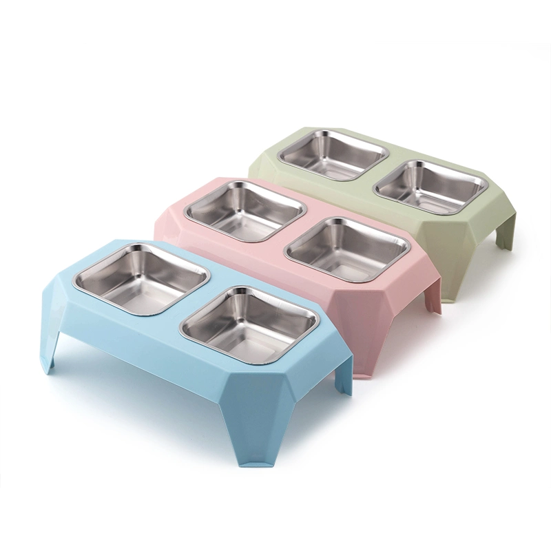 Tc3004 Raised Dog Double Bowls for Small Cat