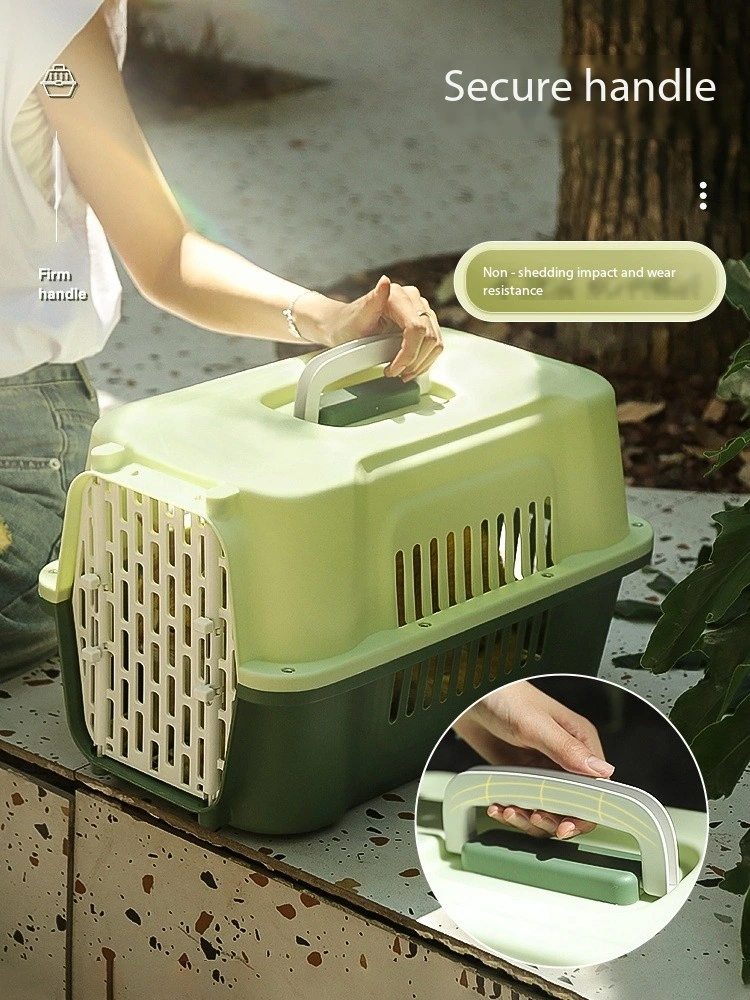 Portable Kennel for Indoor/Outdoor Use-Designs Plastic Kennels Door Travel Dog Crate- Large Kennel