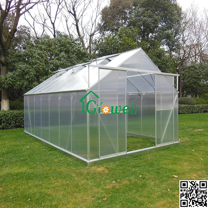 Growell 4mm Polycarbonate Panel Walk-in Hobby Garden Greenhouse (P6) 6&prime; X 8&prime;