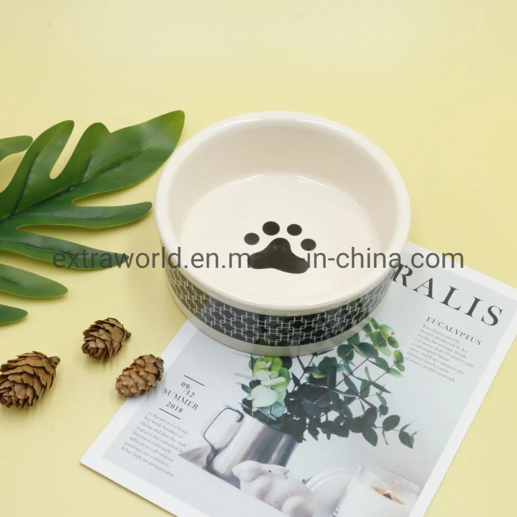 Custom Amazon Best Sells Dog Cat Bowl Modern Elevated Raised Dog Bowl Ceramic Pet Bowl