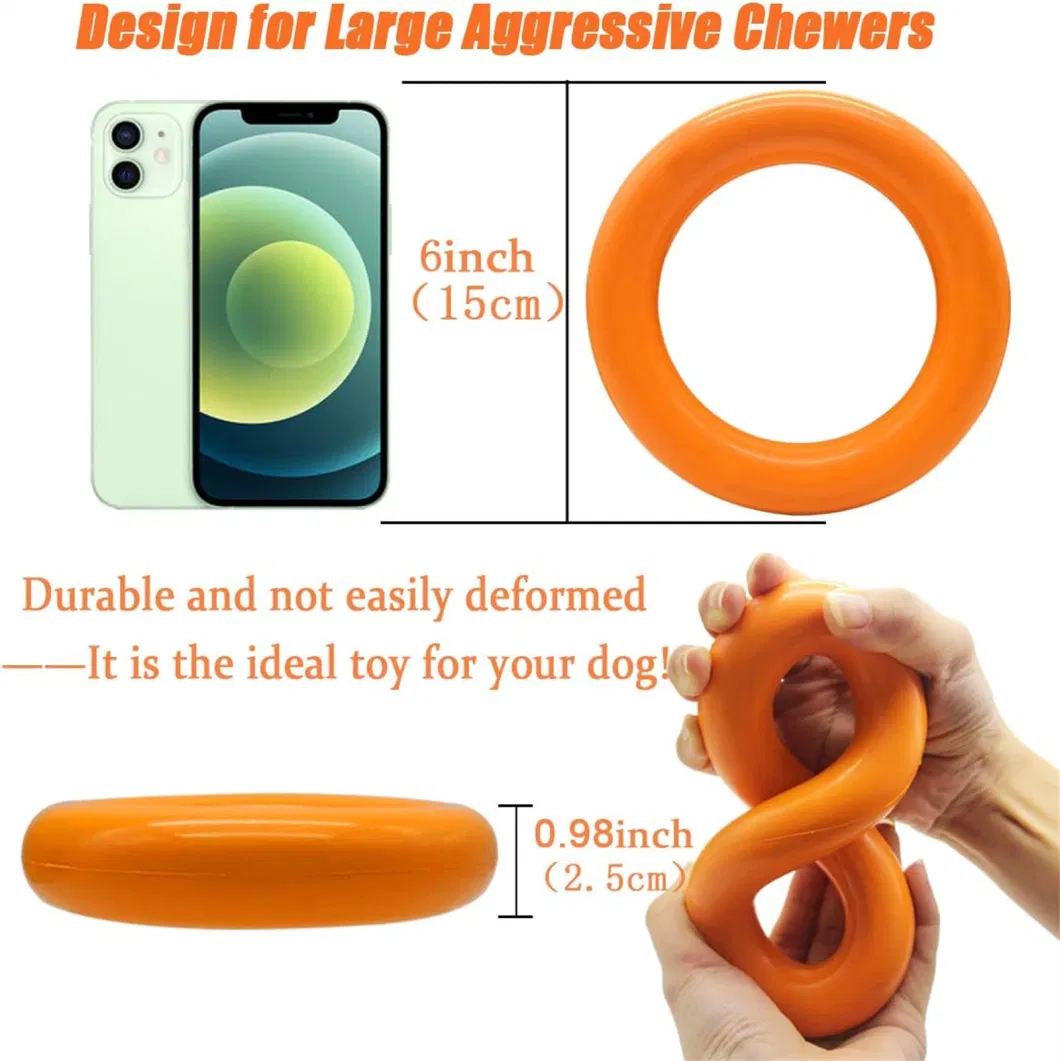 Indestructible Dog Toys Ring for Aggressive Chewers Flying Discs