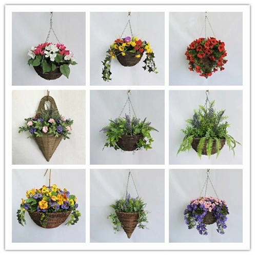 D35X25cm Artificial Garden Decoration Hanging Bansket