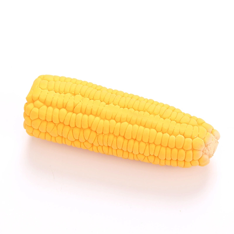 Latex Corn Shape Squeaky Bite-Resistant Interactive Dog Toy