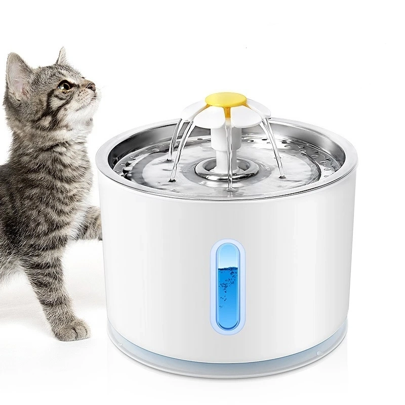 Pet Cat Water Fountain USB Automatic Electric Dispenser 2.4L Pet Drinking Bowl Intelligent Mute Water Dispenser for Cats Dogs