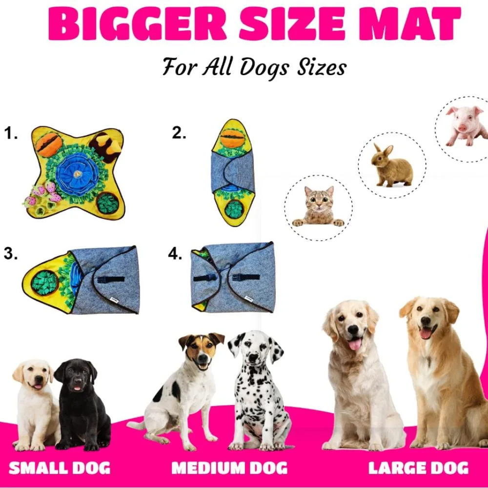 DIY Snuffle Mat Pet Dog Feeding Mat Encourages Natural Foraging Skills