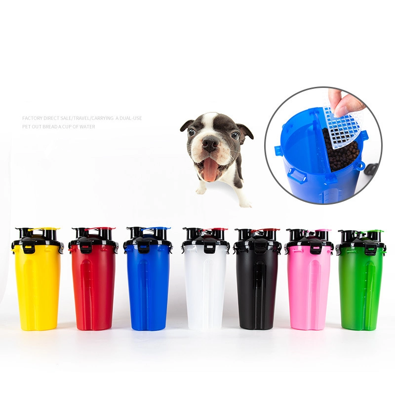 Pet Going out Two Water Food Cup Portable Water Cup Dog Water Cup Folding Dog Food Bowl
