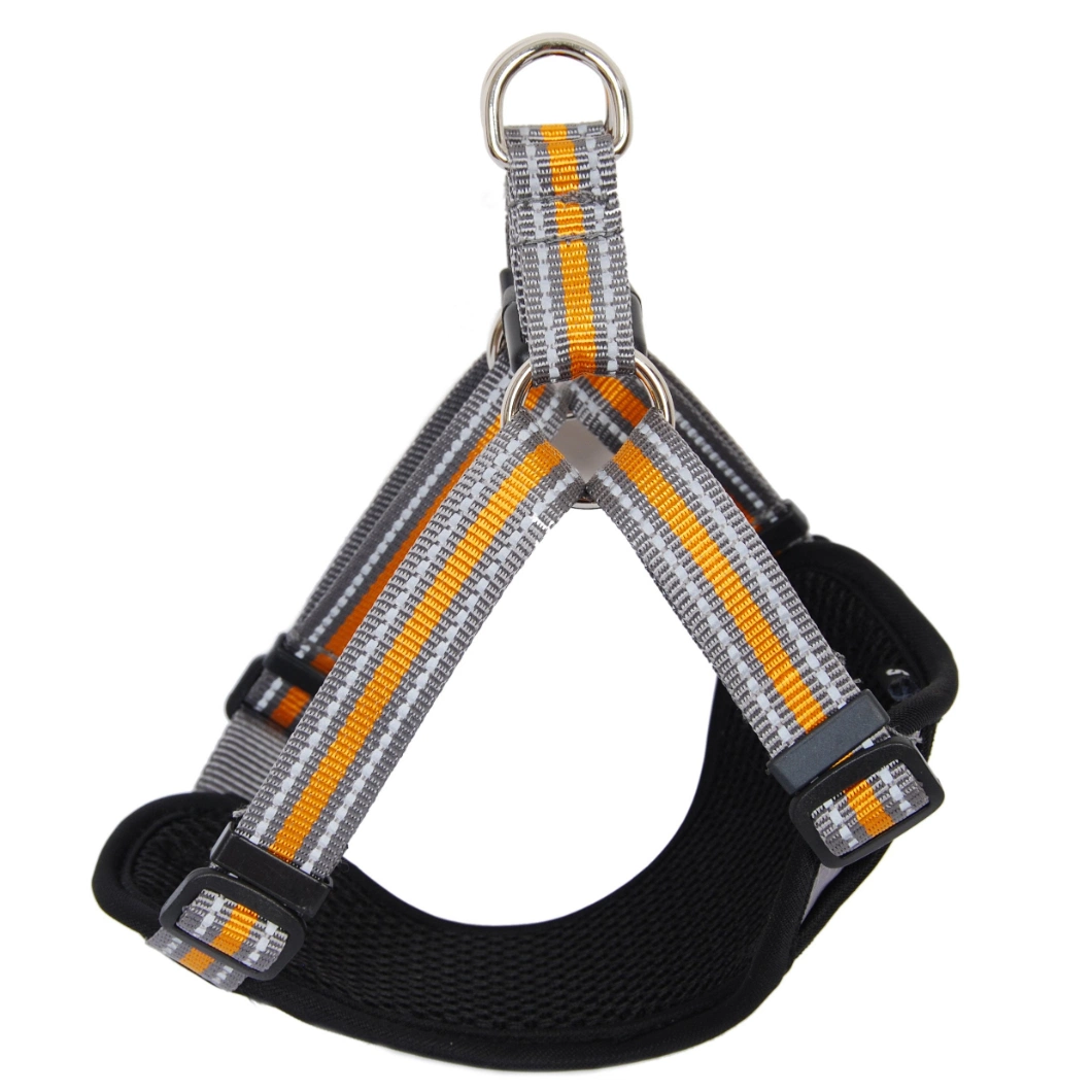 2024 No Pull Safety Orange Reflective Pet Dog Harness Dog Collar Leash