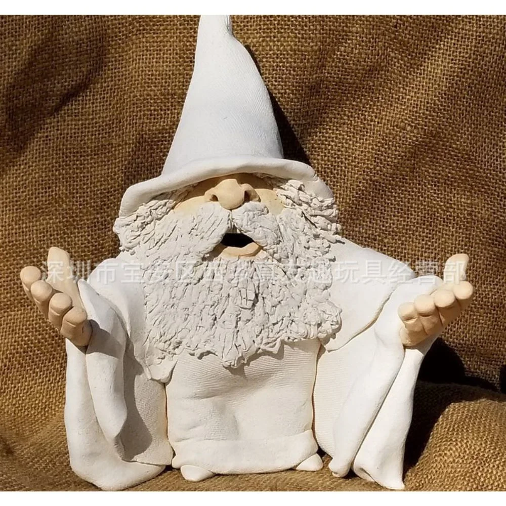 White Wizard Gnome Smoking Middle Finger Garden Yard Lawn Ornament Ci25212