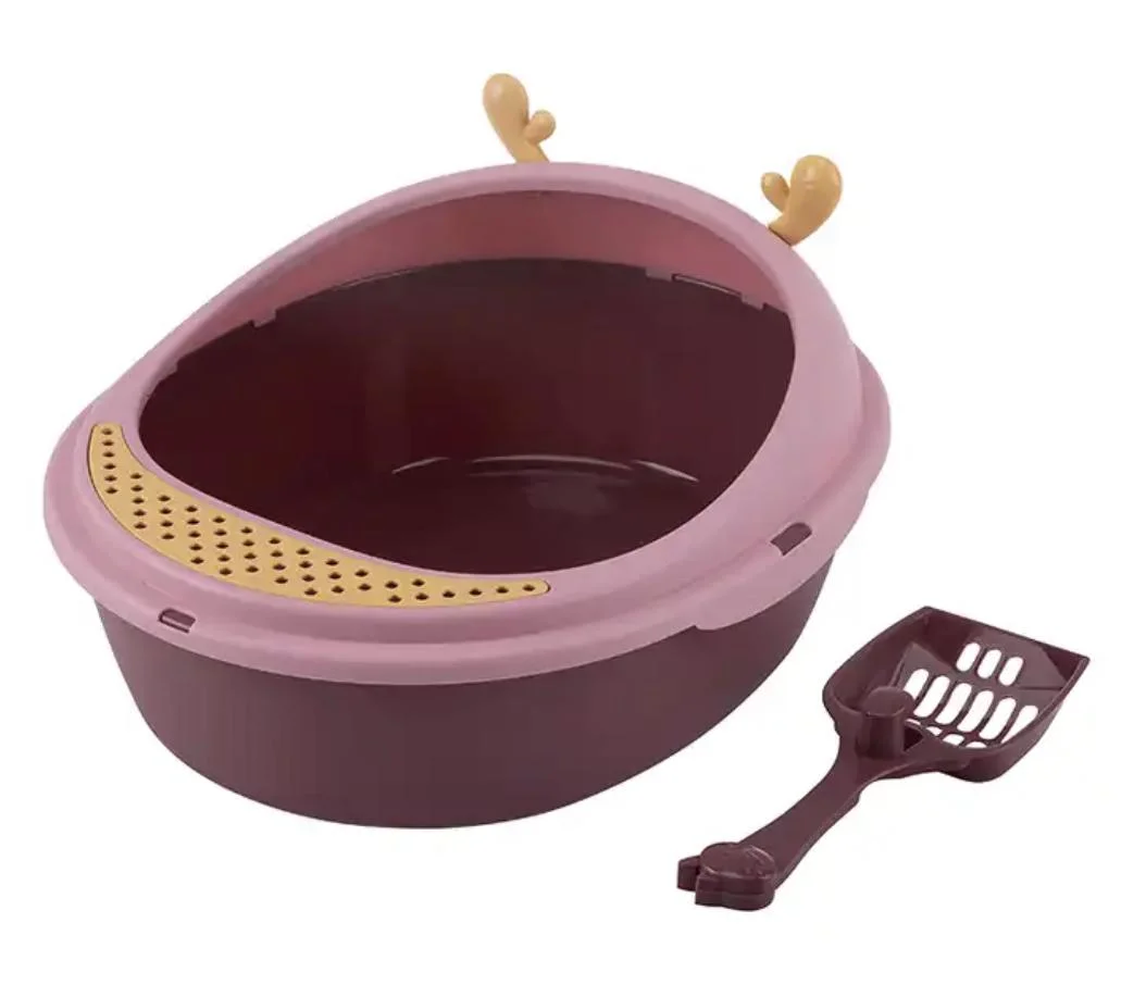 Factory Supply Discount Price Easy to Clean Semi-Closed Cat Litter Box