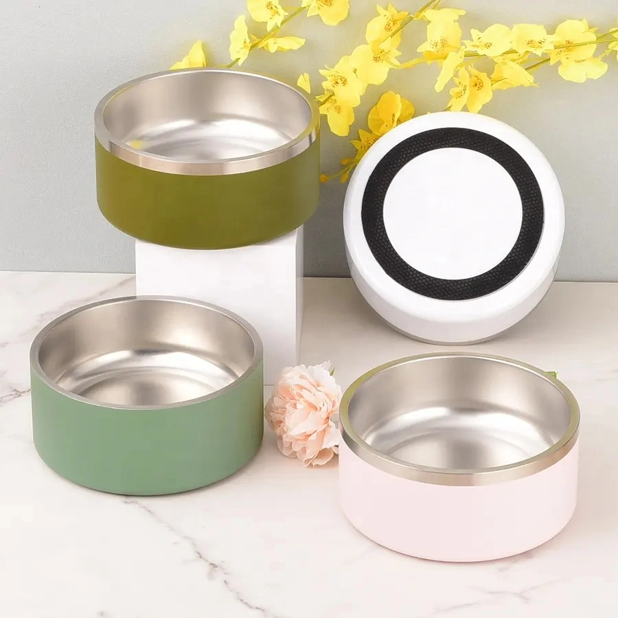 Reusable Customized BPA Free Unbreakable Double Bulk Milk Spill Proof Portable Dog Bowl