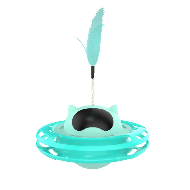 Unbreakable Catnip Teaser with Floating Feather Cat Activity Toy