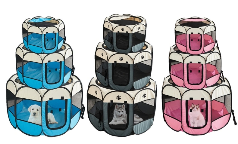 Foldable Pet Windproof Octagonal Cat Cage for Maternity Cat