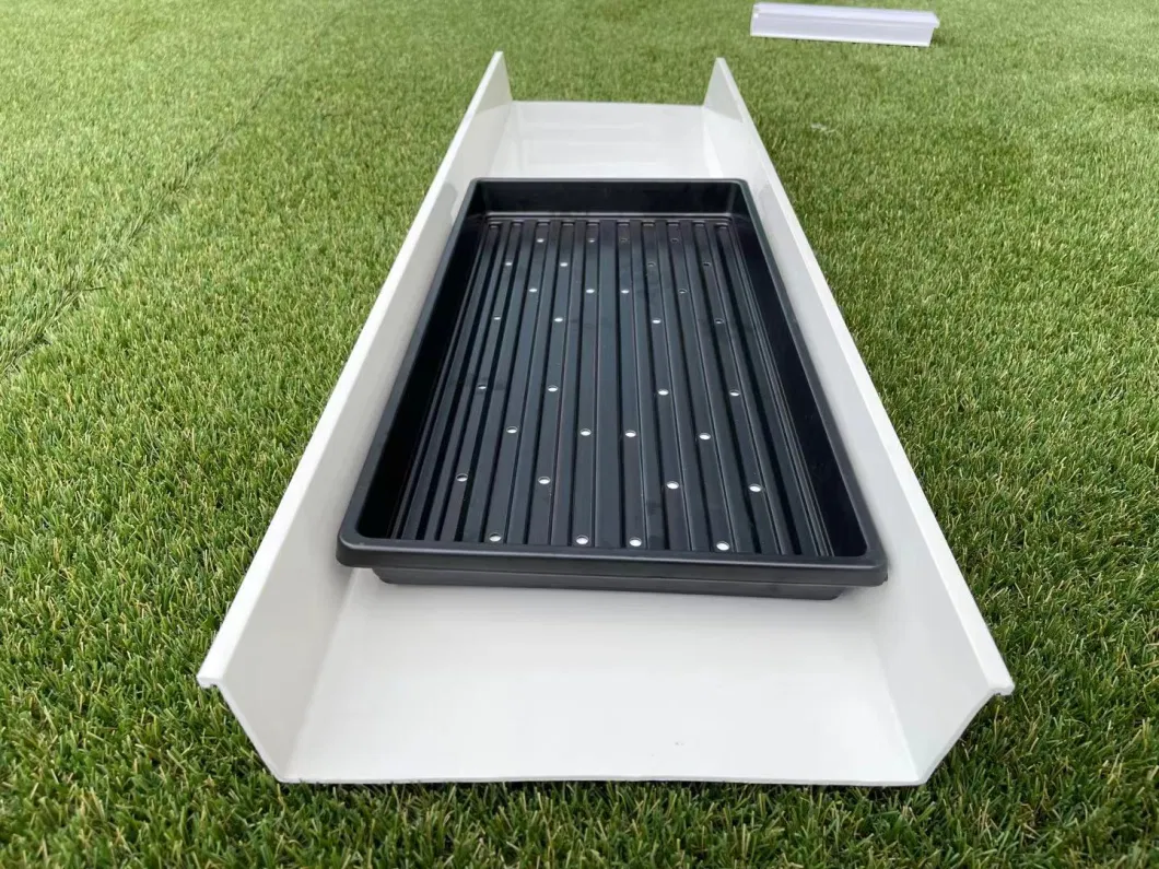 Hydroponic Plastic Fodder Tray System Microgreen Grass Cultivation Indoor Hydroponic PVC Gutter System