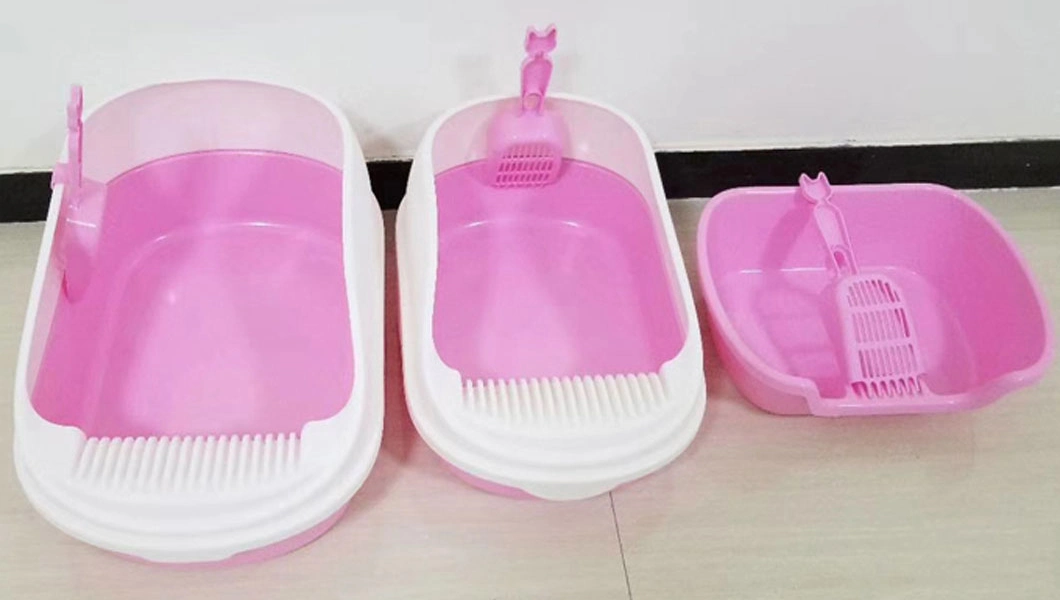Semi-Closed Plastic Eco-Friendly Waterproof Cat Litter Box