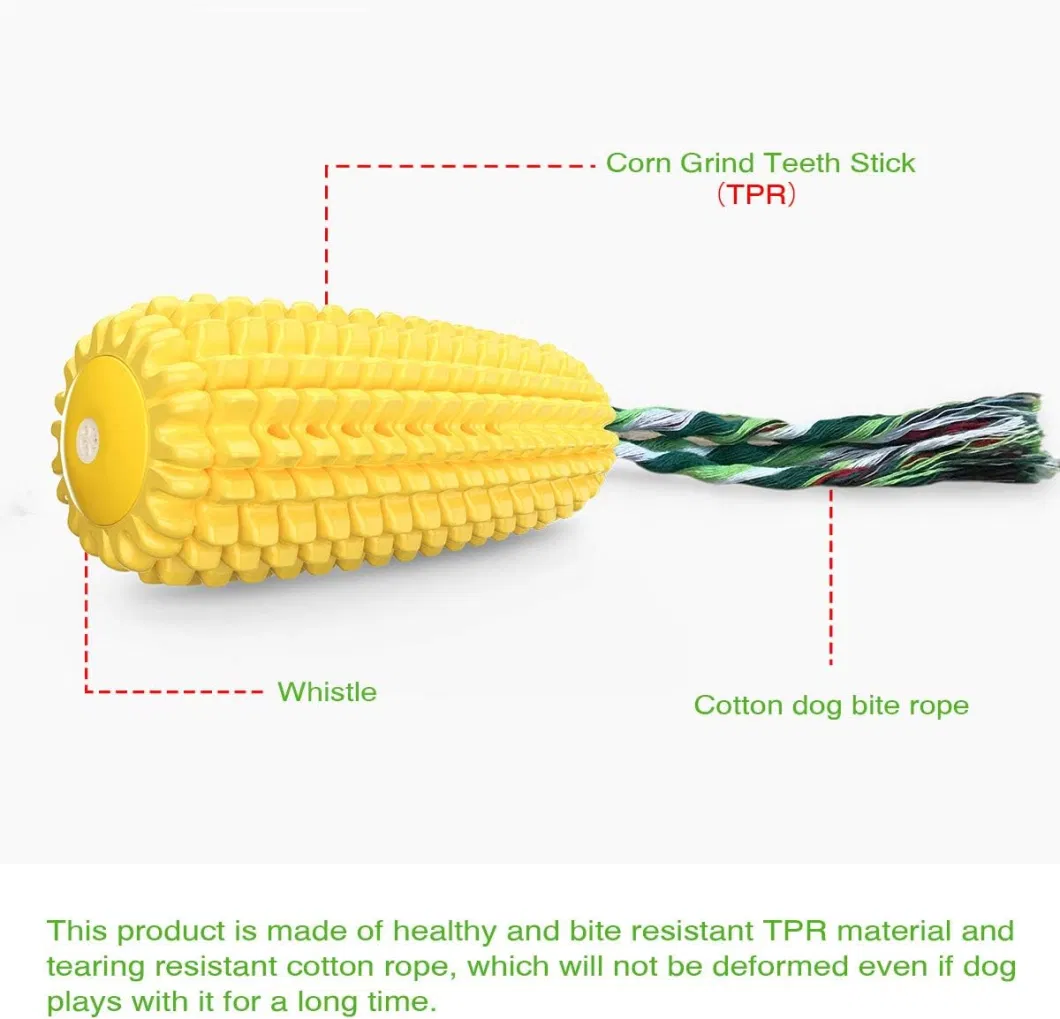 Dog Chew Toys for Overbearing Chew Toys Sturdy Squeaky Corn on The COB Interactive Dog Toys