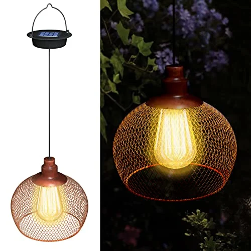 Solar Outdoor Garden Hanging Lanterns Lasts Waterproof LED Garden Ornaments