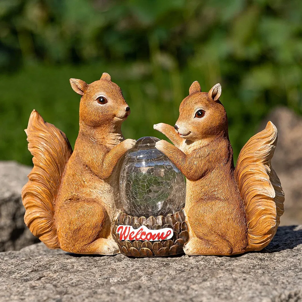 Outdoor Garden Squirrel Statues Yard Lawn Patio Ornaments