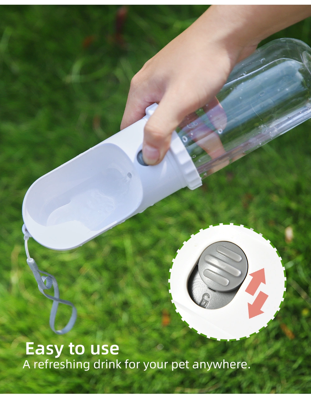 Portable Multi-Function Puppy Dog Bowl Pet Water Bottle Dispenser