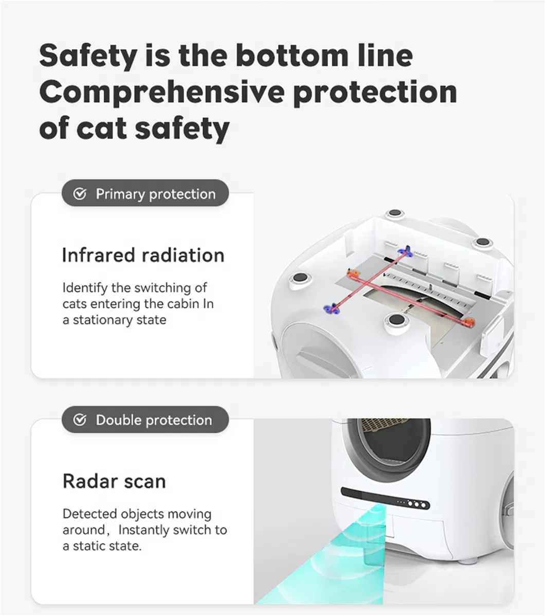 Automatic WiFi Self Cleaning Cat Toilet Sterilization Deodorization Cat Litter Box