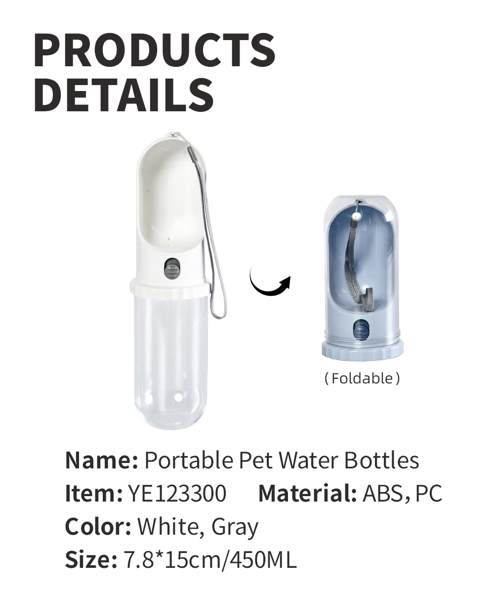 Portable Multi-Function Puppy Dog Bowl Pet Water Bottle Dispenser