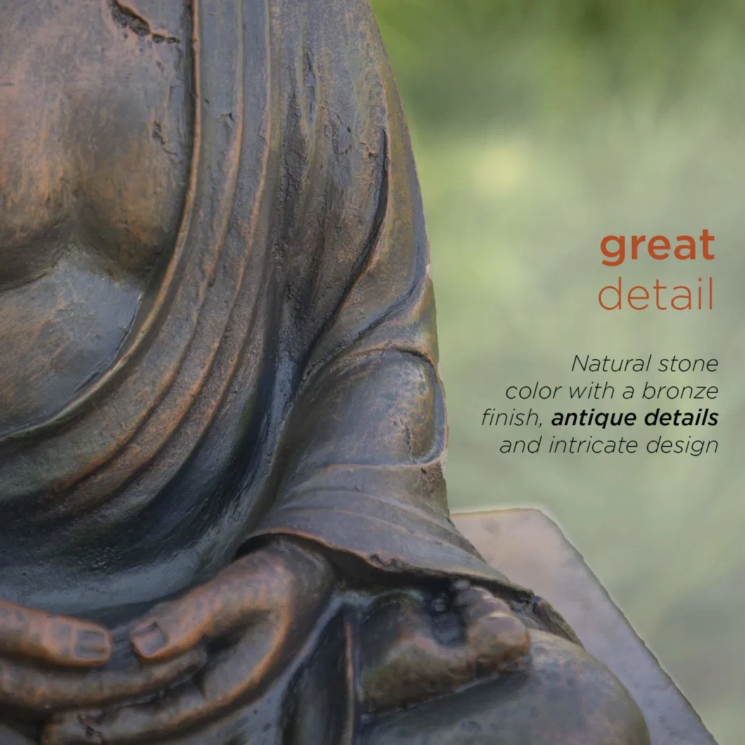 Resin Meditating Buddha Statue for Outdoor Decor &Yard Art Decoration