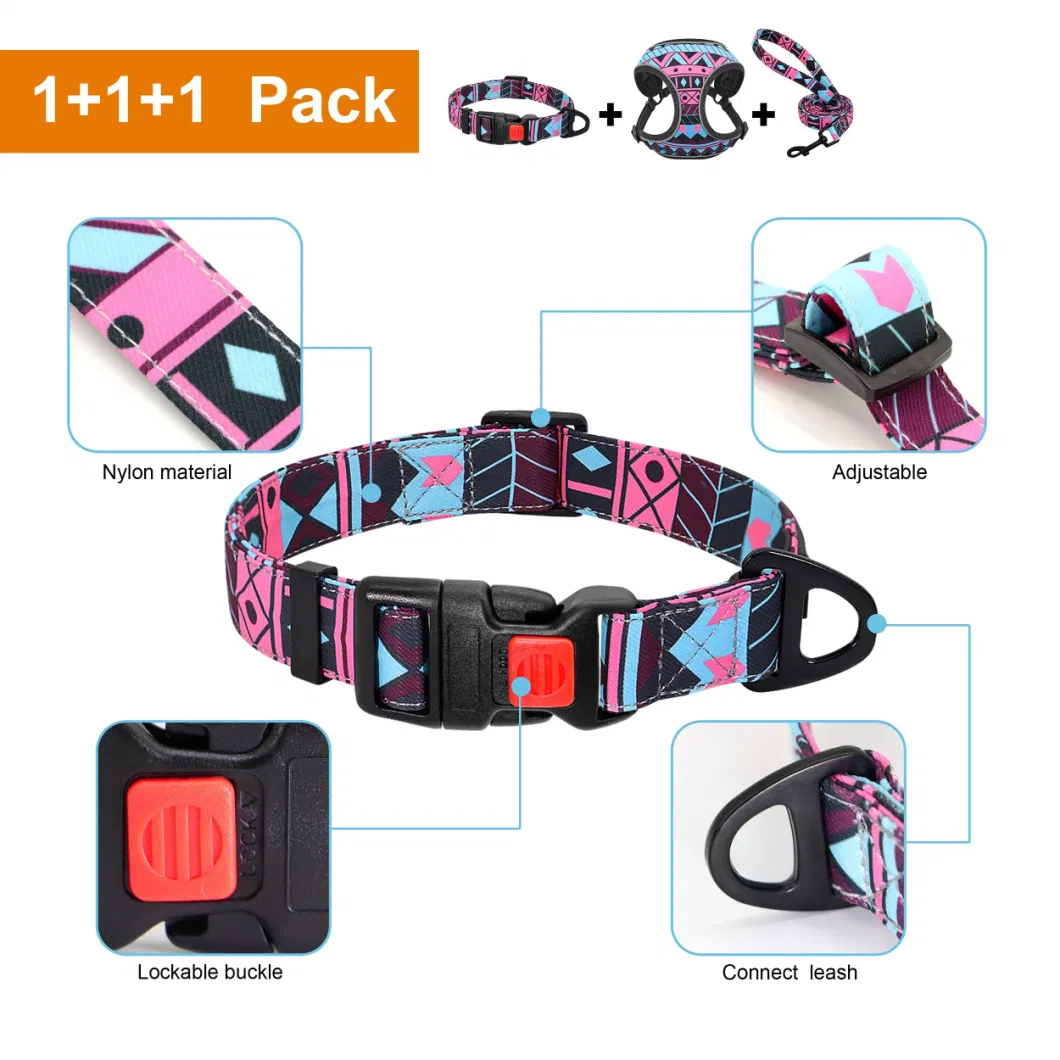 Breathable Dog Harness Body Belt Vest Pet Training Safety Backpack Leash for Small, Medium, Large Dogs/Cats