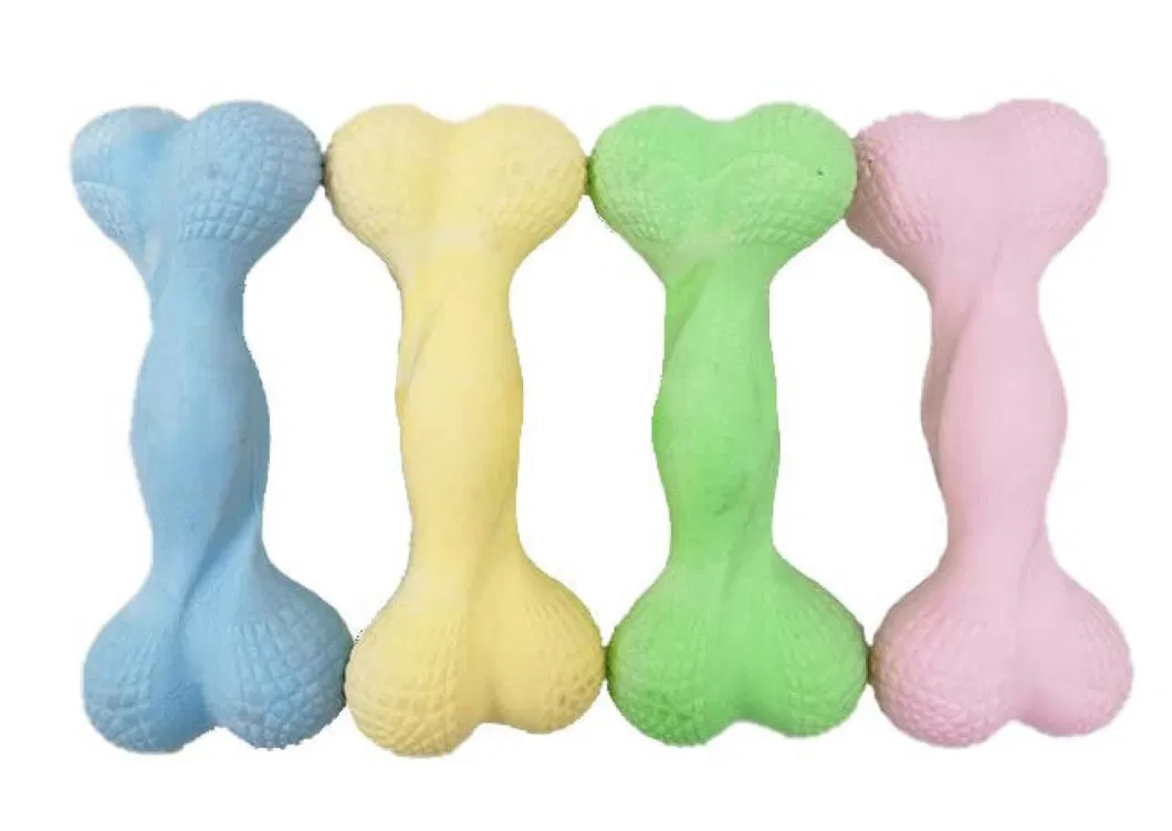 Newest Colorful Sturdy Bone Shape TPR Pet Dog Chew Toy