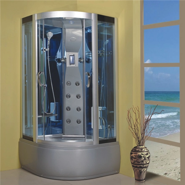 90X90 Steam Shower Cabin Glass Shower Enclosure with Whirlpool