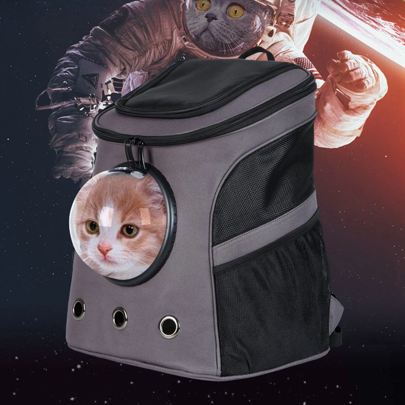 Large Capacity Premium Canvas Pet Carrier Space Capsule Kitten Cat Dog Carrier Outdoor Backpack Pet Breathable Travel Bag