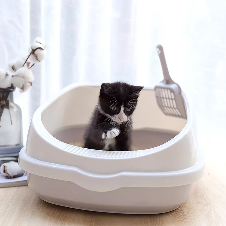 Wholesale Heightened Semi-Closed Cat Toilet Litter Box