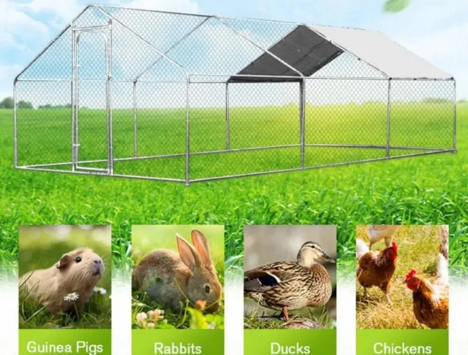 Large Chicken Coop Rabbit Hutch Bunny Hen House Ferret Cage Run 200X300X195cm