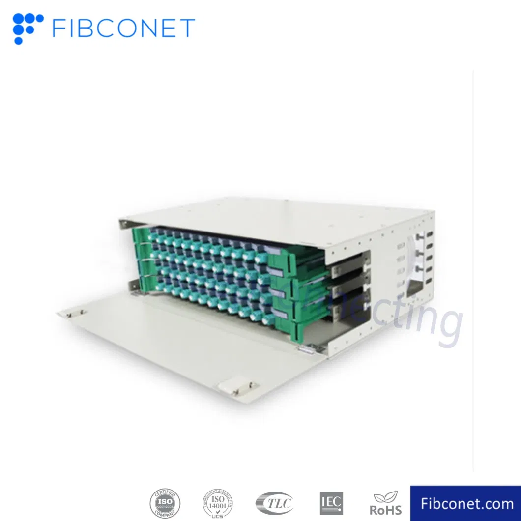 48 Core ODF FTTH Patch Panel Cold Rolled Steel Fiber Optical Distribution Frame