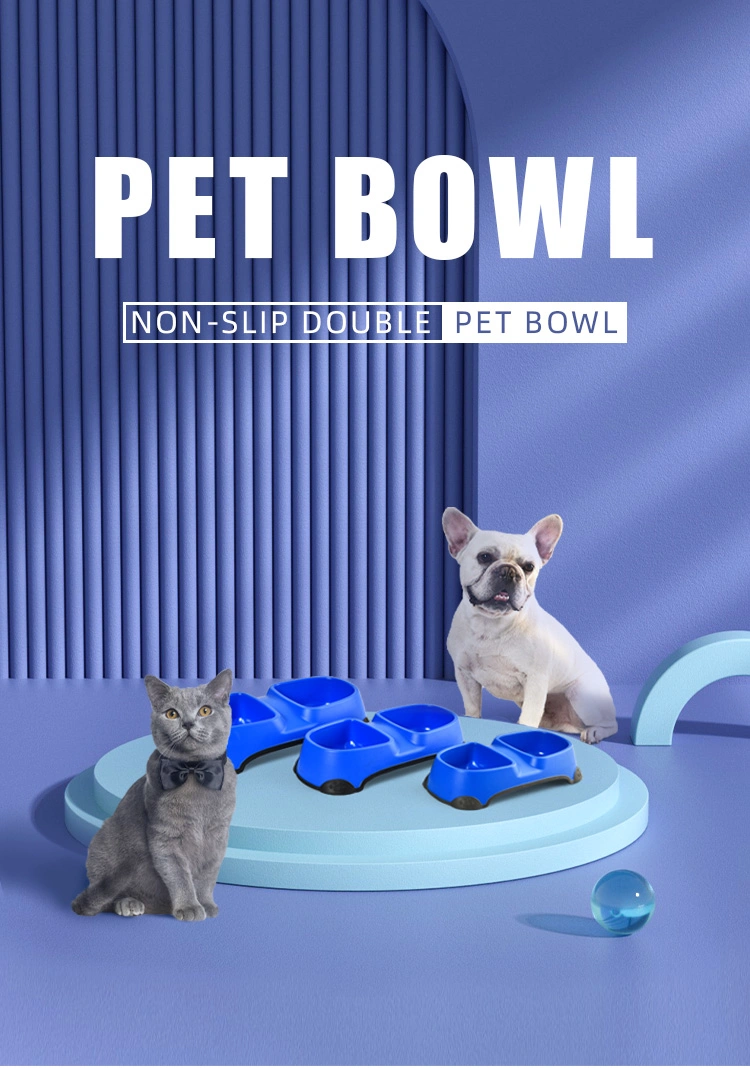 Non-Slip Double Pet Bowl Dog Food Water Bowl