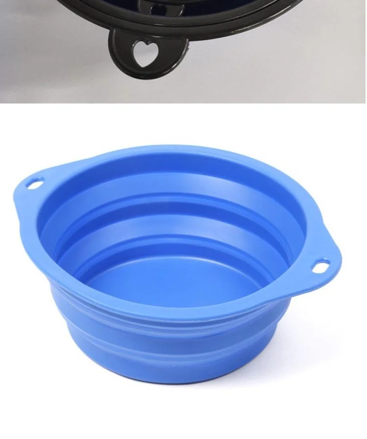 Wholesale Durable Silicone Foldable Dog Pet Food Bowl