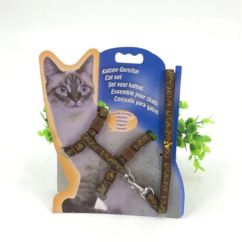 Adjustable Wholesale Pet Cat Collar for Cats Cozy Nylon Rabbit Kitten Harness Leash Set