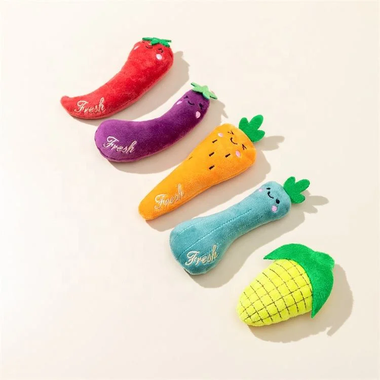 Factory Price Wholesale Mini Cat Toys Cute Stuffed Vegetable Plush Toys with Catnips