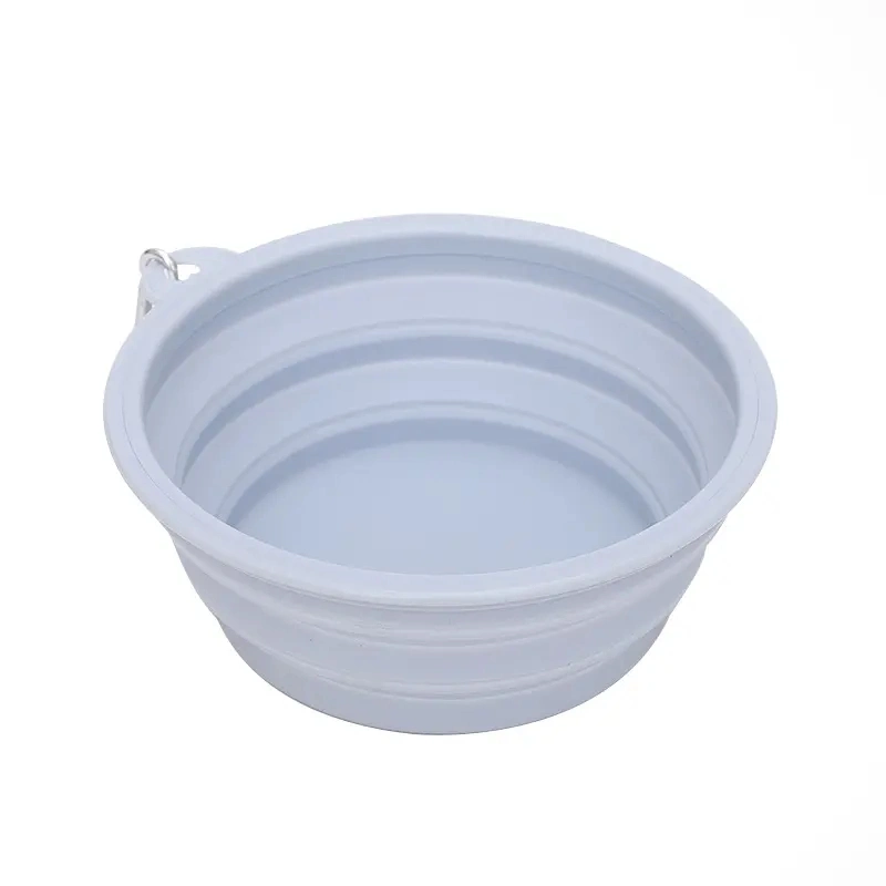 Wholesale Customize Macaron Color Portable Collapsible Silicone Dog Bowl Foldable Travel Pet Water Feeding Bowl