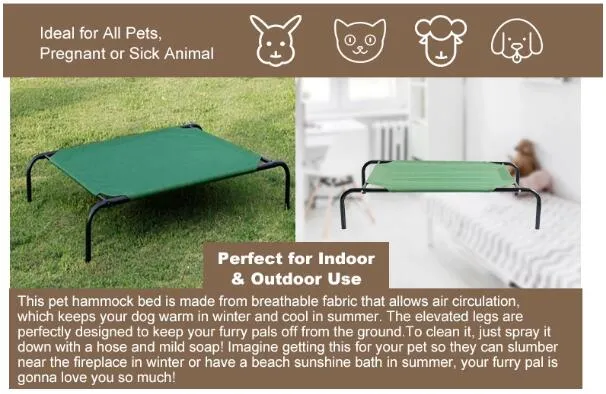 Dog Pet Cat Elevated Bed Portable Outdoor Indoor Raised Trampoline