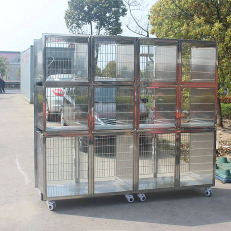 Veterinary Rabbit Dog Stainless Steel Display Pet Cage Cat Outdoor Big Metal Vet Display Cage