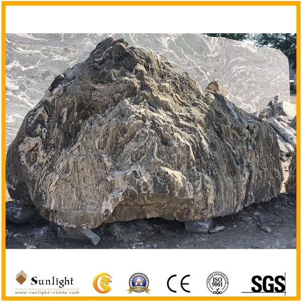 Natural Landscape Sea Wave Stone Rock for Back/Front Yard, Garden and Fountains